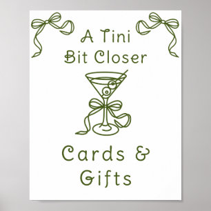 Poster Cartes et cadeaux Martini Toile Bow