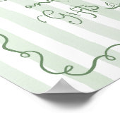 Poster Cartes et cadeaux Masque Sage vert main tiré (Coin)