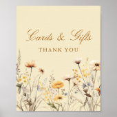 Poster Cartes et cadeaux Merci de Fête des mariées (Devant)