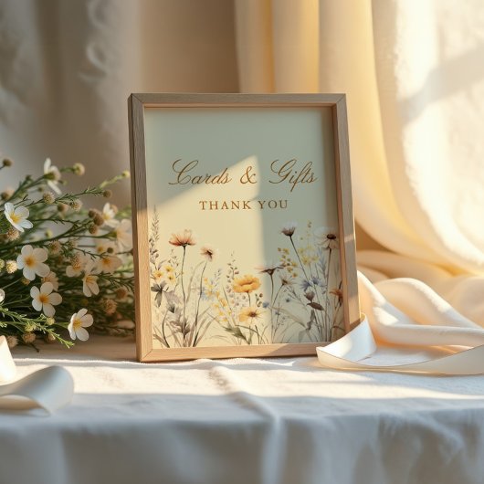 Poster Cartes et cadeaux Merci de Fête des mariées