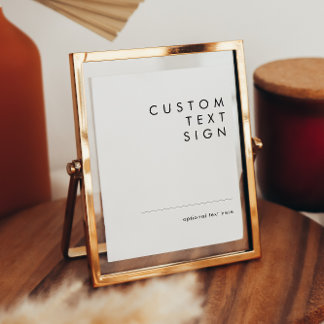 Poster Cartes et Cadeaux Minimalistes Modernes Enseigne P