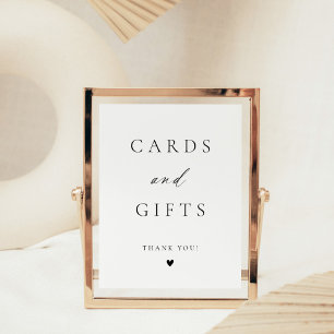 Poster Cartes et cadeaux modernes et élégants