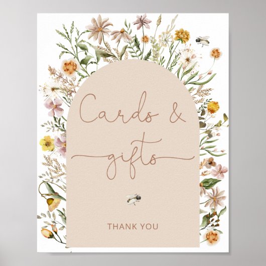Poster Cartes et cadeaux modernes Fleur sauvage (Devant)