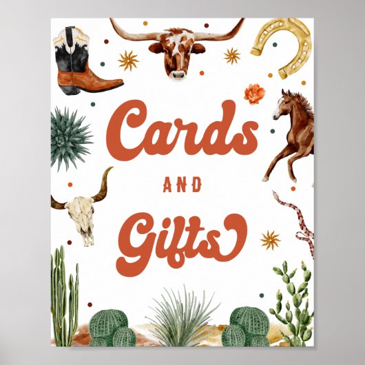 Poster Cartes et cadeaux Occidentaux Cowboy (Devant)