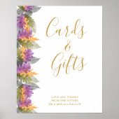 Poster Cartes et Cadeaux October Leaves Mariage (Devant)