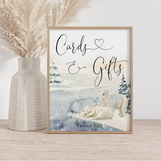 Poster Cartes et cadeaux Ours polaire