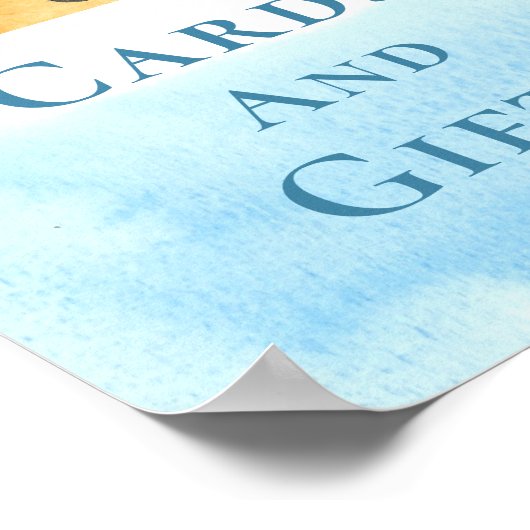 Poster Cartes Et Cadeaux Panneau Baby shower À Thème Sole (Coin)