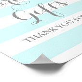 Poster Cartes et Cadeaux Panneau Bandes Bleues Argent Con (Coin)