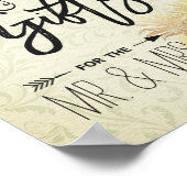 Poster Cartes et Cadeaux Panneau de Mariage Moderne Anana (Coin)