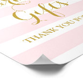 Poster Cartes et Cadeaux Panneau Rayures Roses Confettis  (Coin)