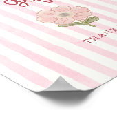 Poster Cartes et Cadeaux Pastel Rose Prépa Rayures (Coin)