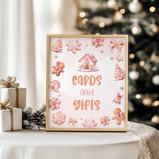 Poster Cartes et cadeaux Petit Cookie Noël Anniversaire