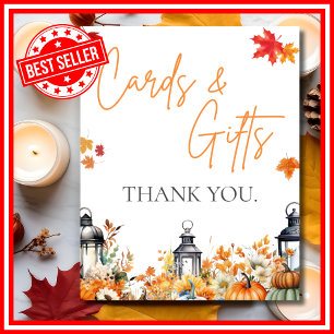 POSTER CARTES ET CADEAUX PETIT SIGNE BABY SHOWER CITROUIL