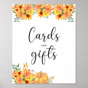 Poster cartes et cadeaux petite citrouille baby shower