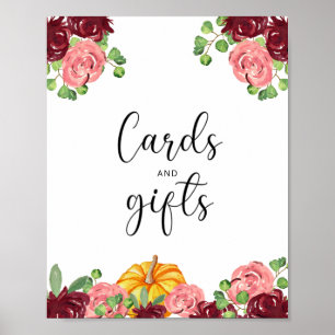 Poster cartes et cadeaux petite citrouille baby shower