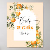 Poster Cartes et cadeaux petite cuite oranges anniversair (Devant)