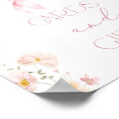 Poster Cartes et cadeaux Pink Bow fille bébé Douche (Coin)