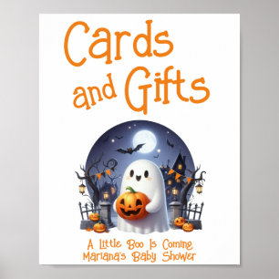 Poster Cartes et cadeaux pour baby shower neutre Little B