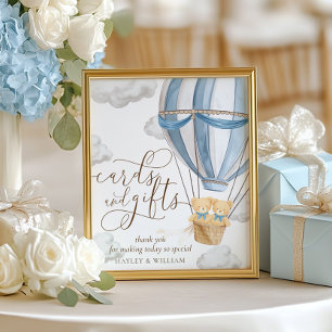 Poster Cartes et Cadeaux pour Jumeaux que Nous Attendons