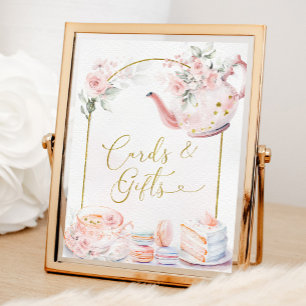 Poster Cartes et cadeaux pour la fête du thé à la Fête de
