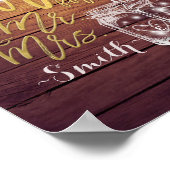 Poster Cartes et cadeaux pour M. Mme Mason Jars Mariage e (Coin)