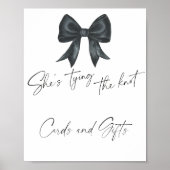 Poster Cartes et cadeaux pour nuptiale Black Bow (Devant)