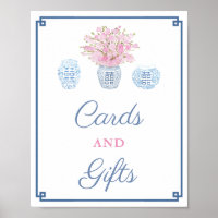 Cartes et cadeaux rose marine Prépa et douche de m