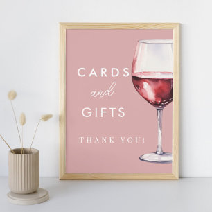 Poster Cartes et Cadeaux Rose Vino Avant les Vœux Enterre