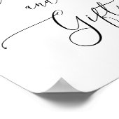 Poster Cartes et Cadeaux Rustiques Calligraphie Simple (Coin)