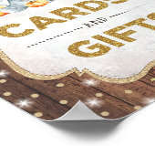 Poster Cartes et cadeaux rustiques Citrouille Baby shower (Coin)