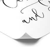 Poster Cartes et Cadeaux Rustiques de Calligraphie Simple (Coin)