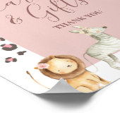 Poster Cartes et Cadeaux Safari Animaux Herbe Pampas Boho (Coin)