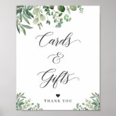 Poster Cartes et cadeaux Signal vert Eucalyptus Feuille (Devant)