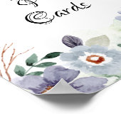 Poster Cartes et cadeaux Signe Chic Purple Floral (Coin)