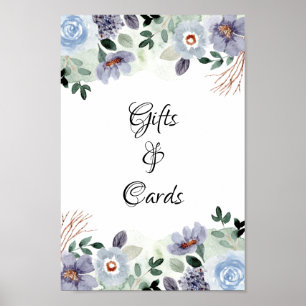 Poster Cartes et cadeaux Signe Chic Purple Floral