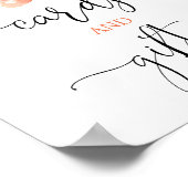 Poster Cartes et cadeaux signe fleurs élégantes vert saug (Coin)