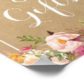 Poster Cartes et cadeaux | SIGNE Mariage Floral Rustique (Coin)
