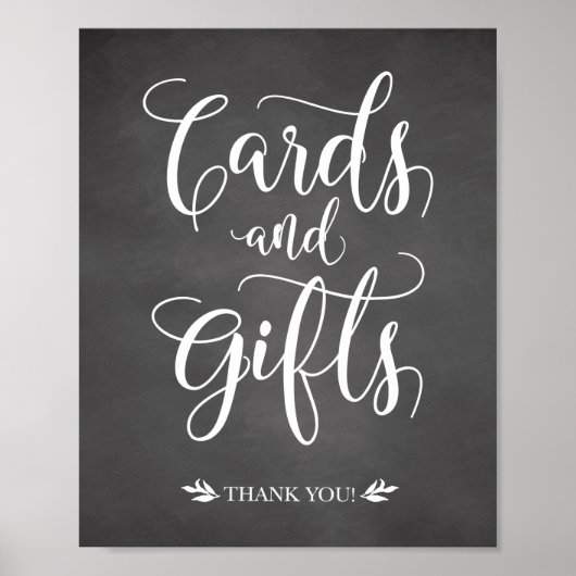 Poster Cartes et cadeaux SIGNE Mariage rustique (Devant)
