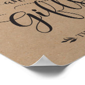Poster Cartes et cadeaux SIGNE Mariage rustique (Coin)