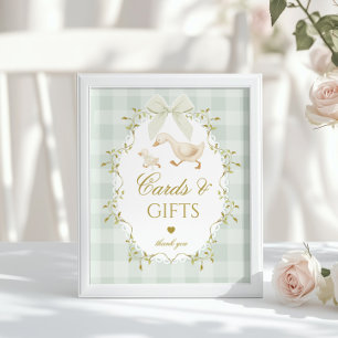 Poster Cartes et cadeaux Silly Goose Sage Gingham