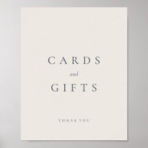 Poster Cartes et cadeaux simples modernes bleu marine bei