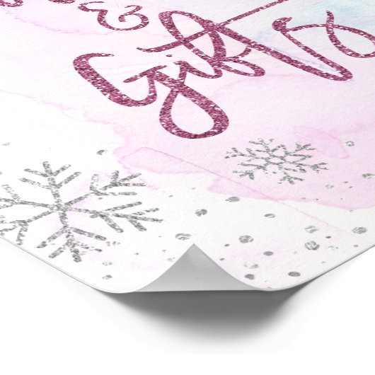 Poster Cartes et cadeaux Snowflake Parties scintillant Ma (Coin)