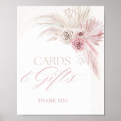 Poster Cartes et cadeaux Soft Pink Boho Arch (Devant)