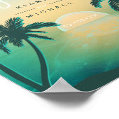 Poster Cartes et cadeaux Sunrise de l'île tropicale ID Tu (Coin)
