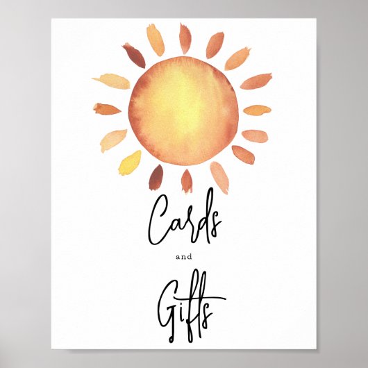 Poster Cartes et cadeaux Sunshine (Devant)