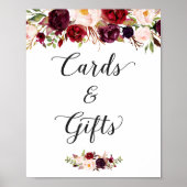 Poster Cartes et cadeaux | SYMBOLE Mariage Floral Bourgog (Devant)
