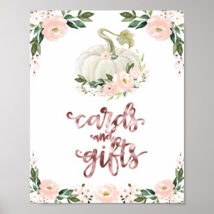 Poster Cartes et Cadeaux Verdure Signe de Baby Shower d'A