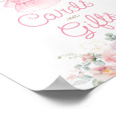 Poster Cartes et cadeaux Vêtements de bébé rose Fleur Lig (Coin)