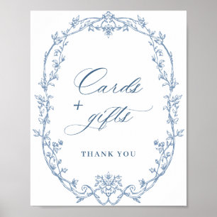 Poster Cartes et cadeaux Victorian Ornate Dusty Blue