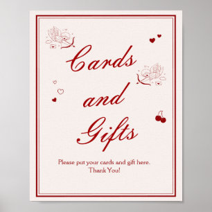 Poster Cartes et cadeaux vintage pour enterrement de vie
